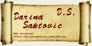 Darina Šaptović vizit kartica